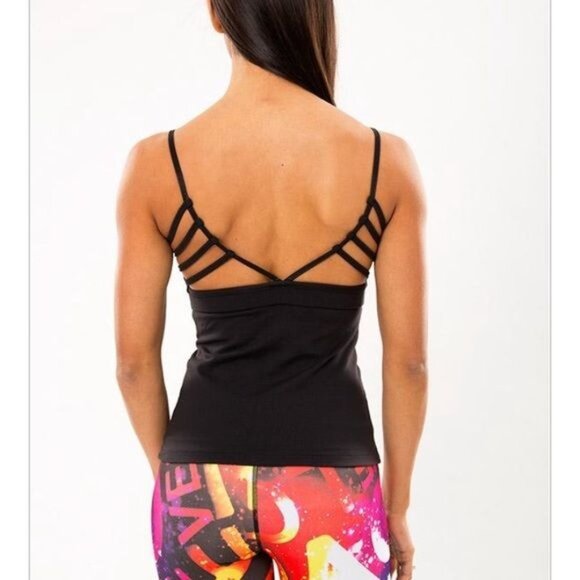 Body Angel Active Wear Candy Top Lot of Two (2) Black Blue Size Medium NWT - Picture 3 of 8